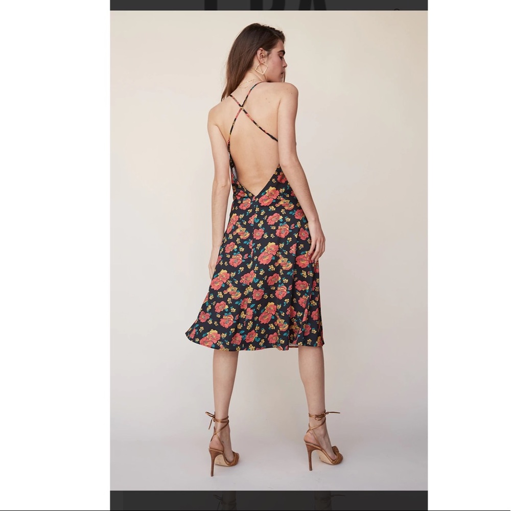 LPA Button Up Slip Dress In Rose Garden